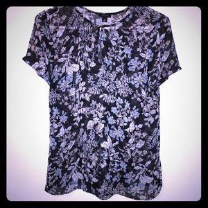 Sheer floral blouse